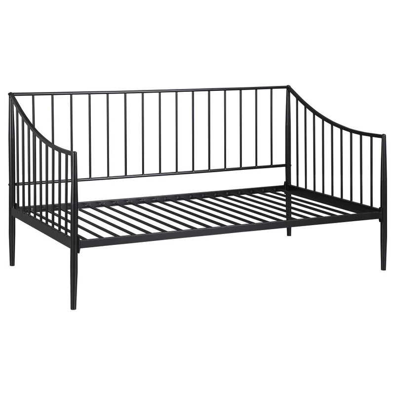 Newbury Metal Twin Daybed Bed Frame Matte Black-zoom-