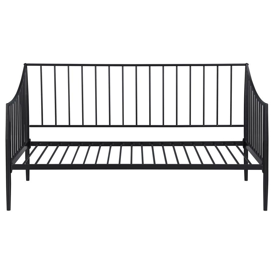 Newbury Metal Twin Daybed Bed Frame Matte Black-zoom-3