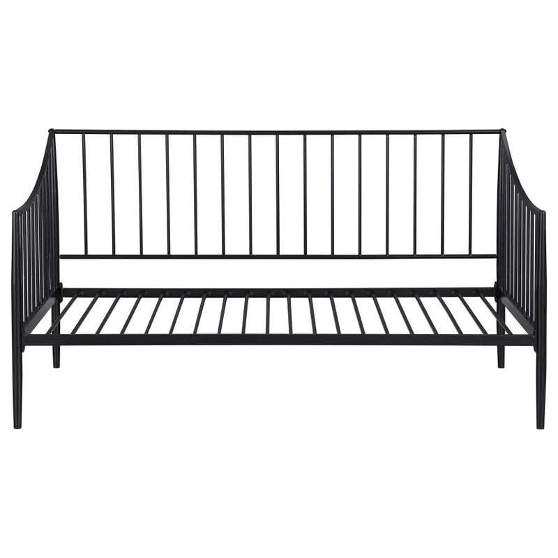 Newbury Metal Twin Daybed Bed Frame Matte Black-zoom-