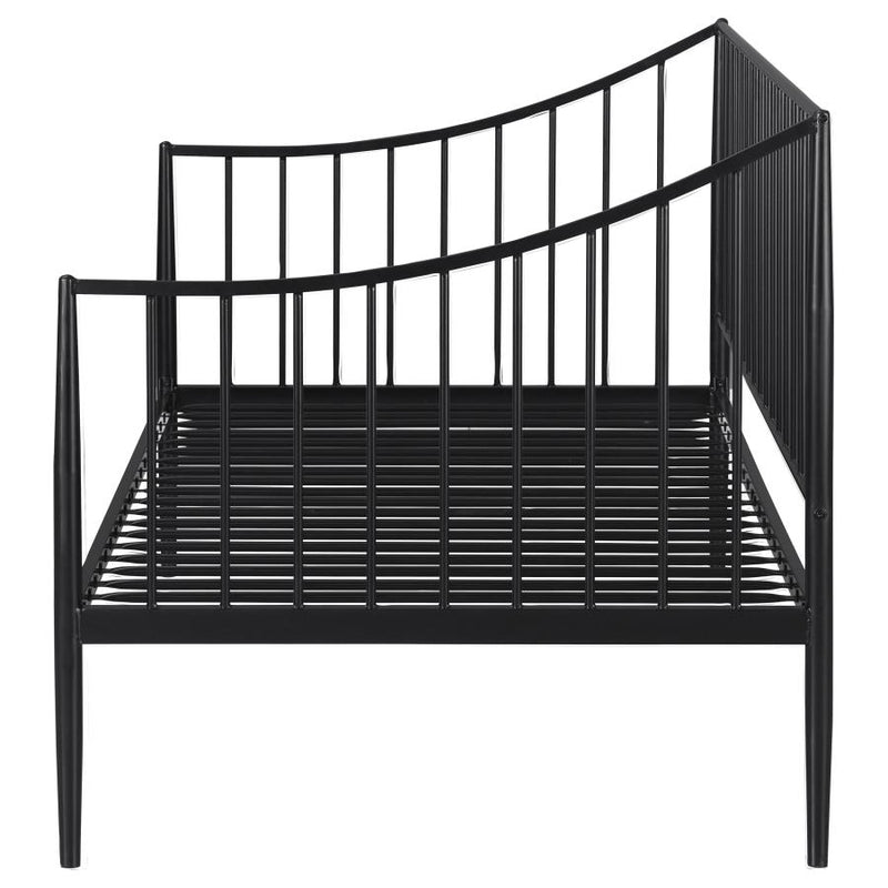Newbury Metal Twin Daybed Bed Frame Matte Black-zoom-