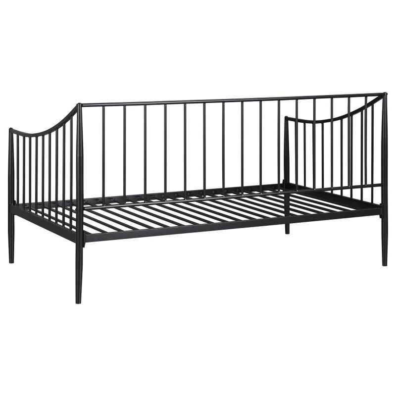 Newbury Metal Twin Daybed Bed Frame Matte Black-zoom-