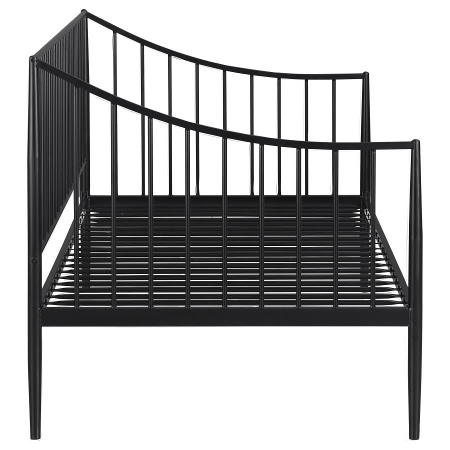 Newbury Metal Twin Daybed Bed Frame Matte Black-zoom-8