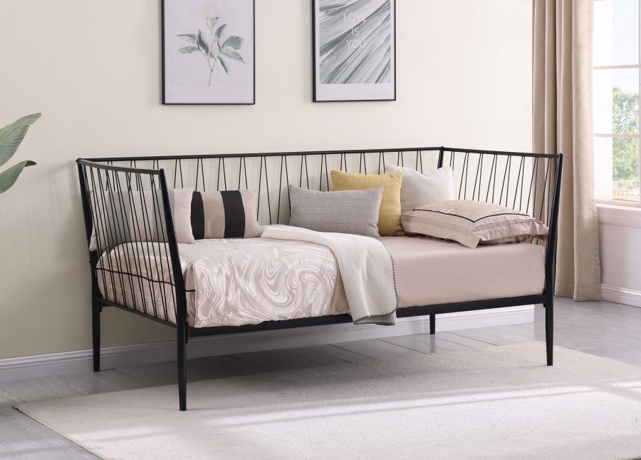 Richland Metal Twin Daybed Bed Frame Matte Black-zoom-2