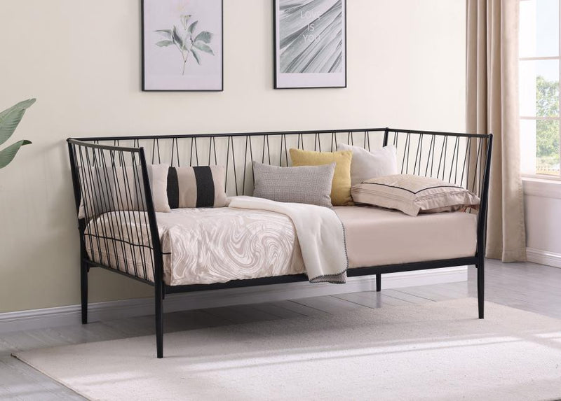 Richland Metal Twin Daybed Bed Frame Matte Black-zoom-