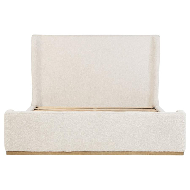 Nala Upholstered Eastern King Sleigh Bed Cream-zoom-