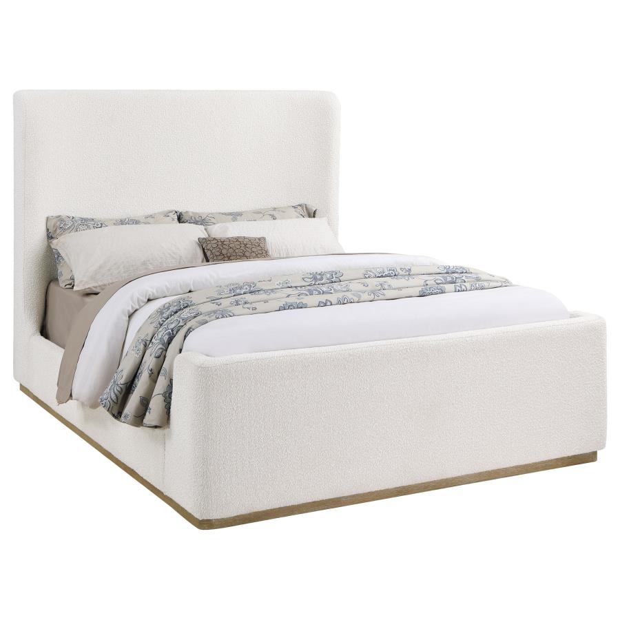 Nala Upholstered Queen Sleigh Bed Cream-3