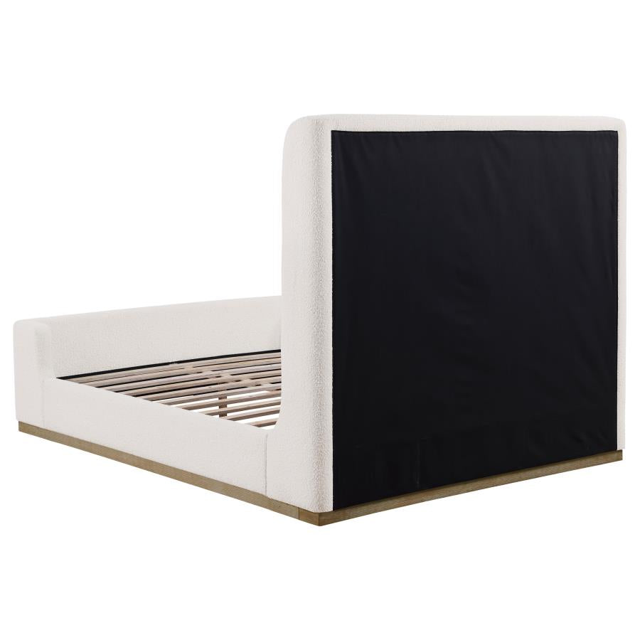 Nala Upholstered Queen Sleigh Bed Cream-zoom-4