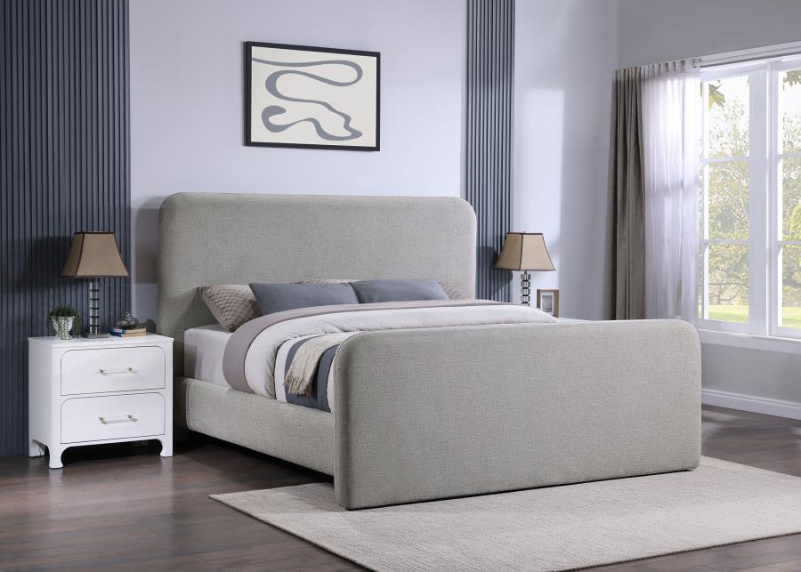 Wren Upholstered Eastern King Panel Bed Grey-2