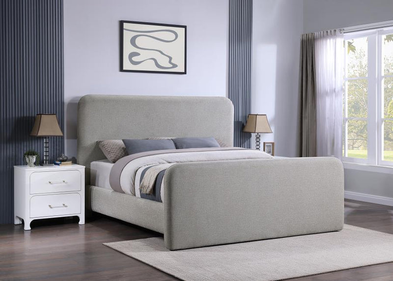 Wren Upholstered Eastern King Panel Bed Grey-zoom-