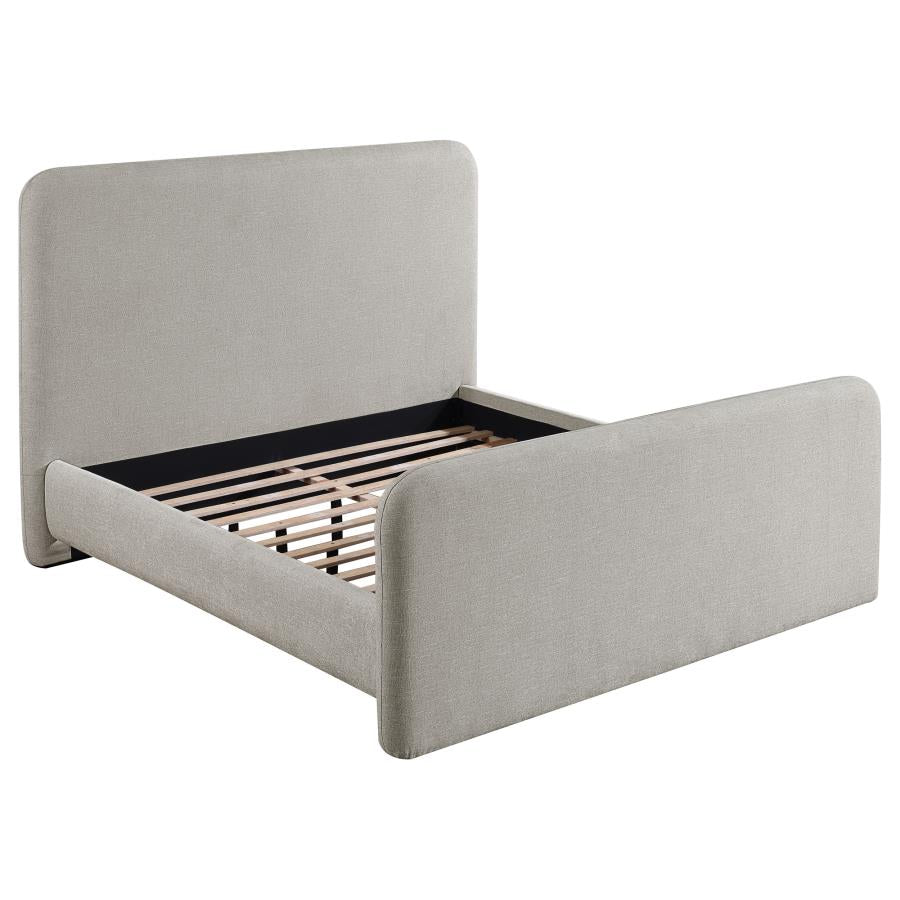 Wren Upholstered Eastern King Panel Bed Grey-1