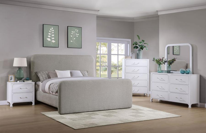 Wren Upholstered Eastern King Panel Bed Grey-zoom-