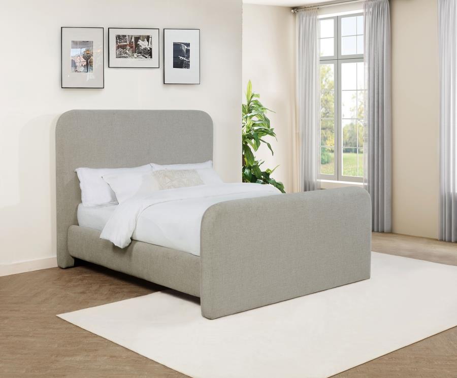Wren Upholstered Queen Panel Bed Grey-2