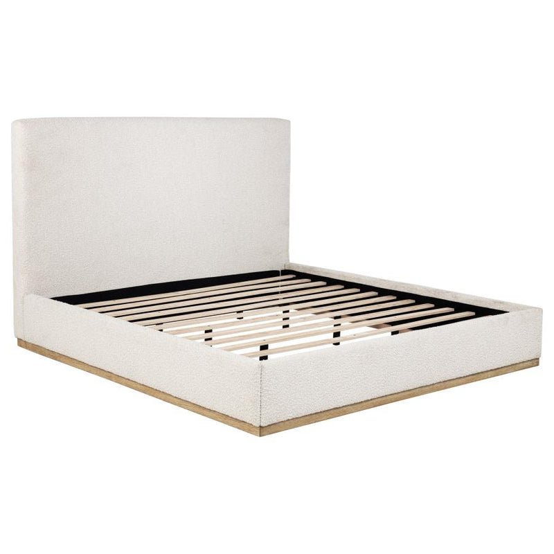 Knox Upholstered EASTERN KING Panel Bed Cream-zoom-