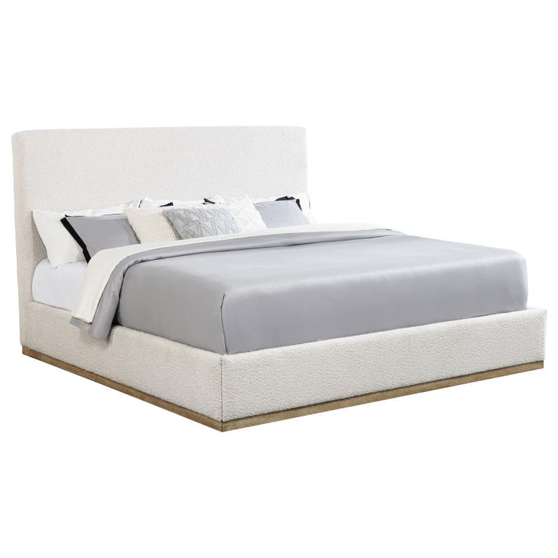 Knox Upholstered EASTERN KING Panel Bed Cream-zoom-