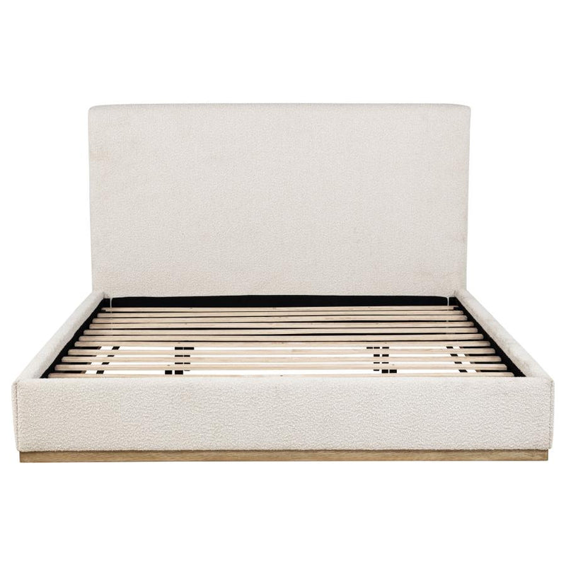 Knox Upholstered EASTERN KING Panel Bed Cream-zoom-