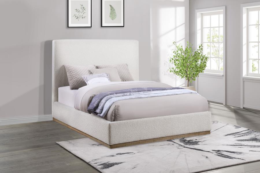 Knox Upholstered Queen Panel Bed Cream-2