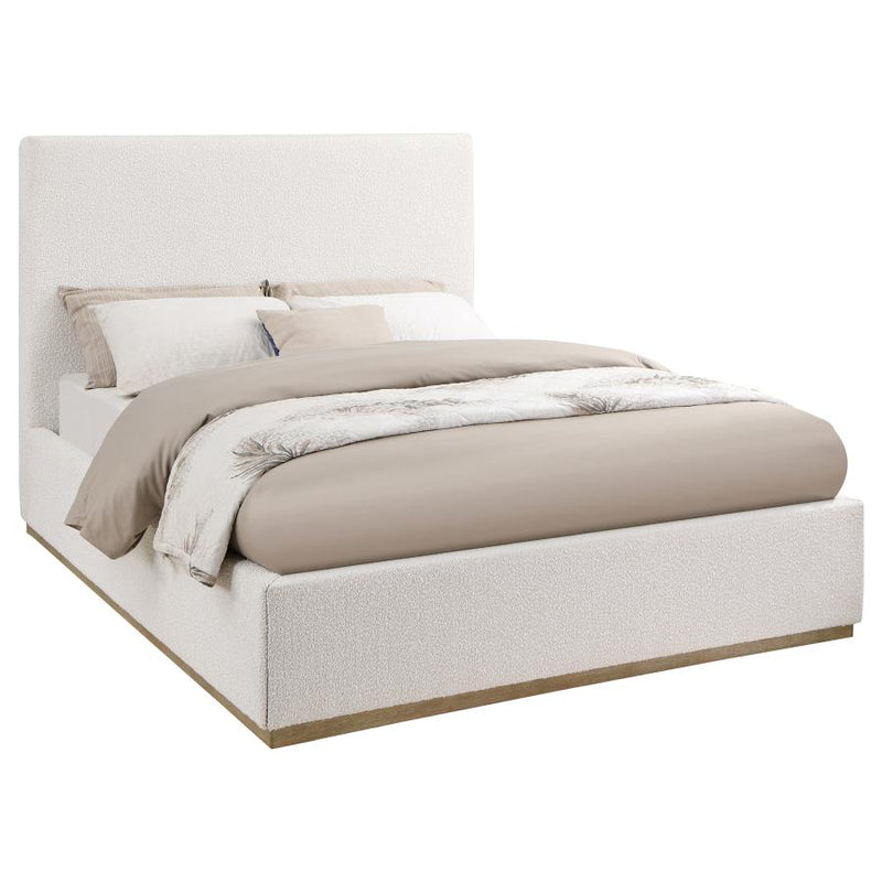 Knox Upholstered Queen Panel Bed Cream-zoom-