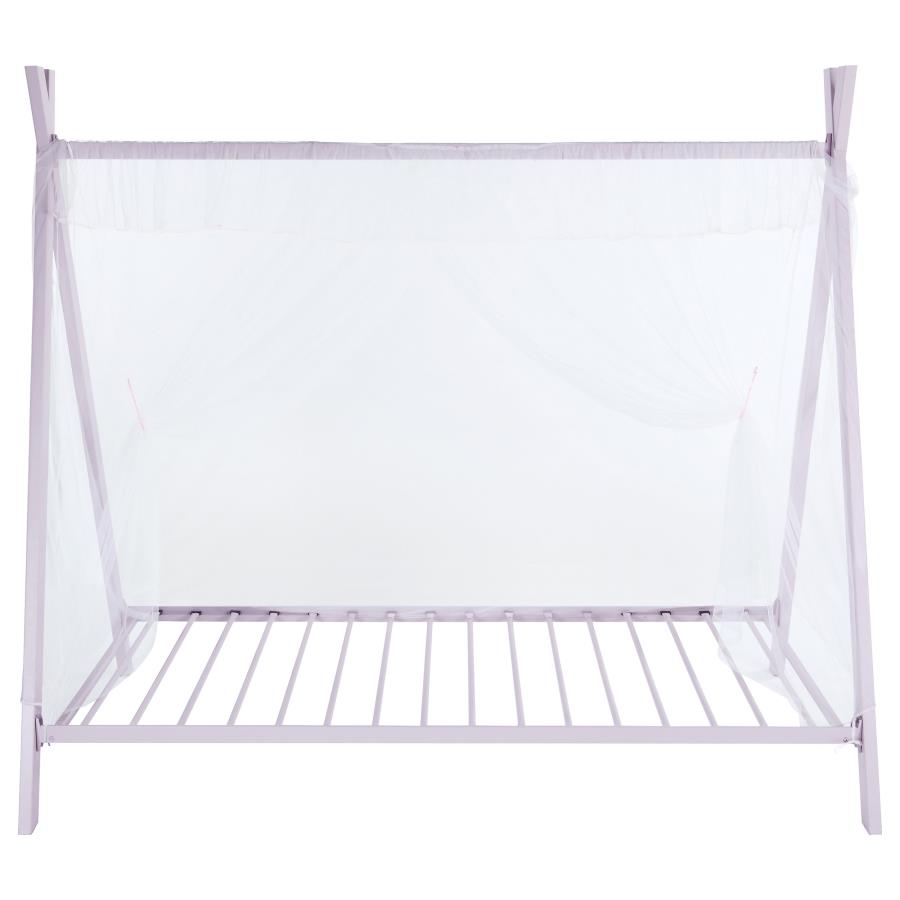 Fultonville Metal Twin Tent Bed with 7-inch Mattress Pink-7