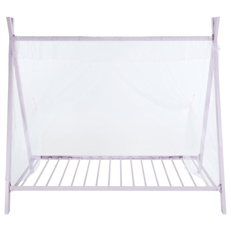 Fultonville Metal Twin Tent Bed with 7-inch Mattress Pink-zoom-