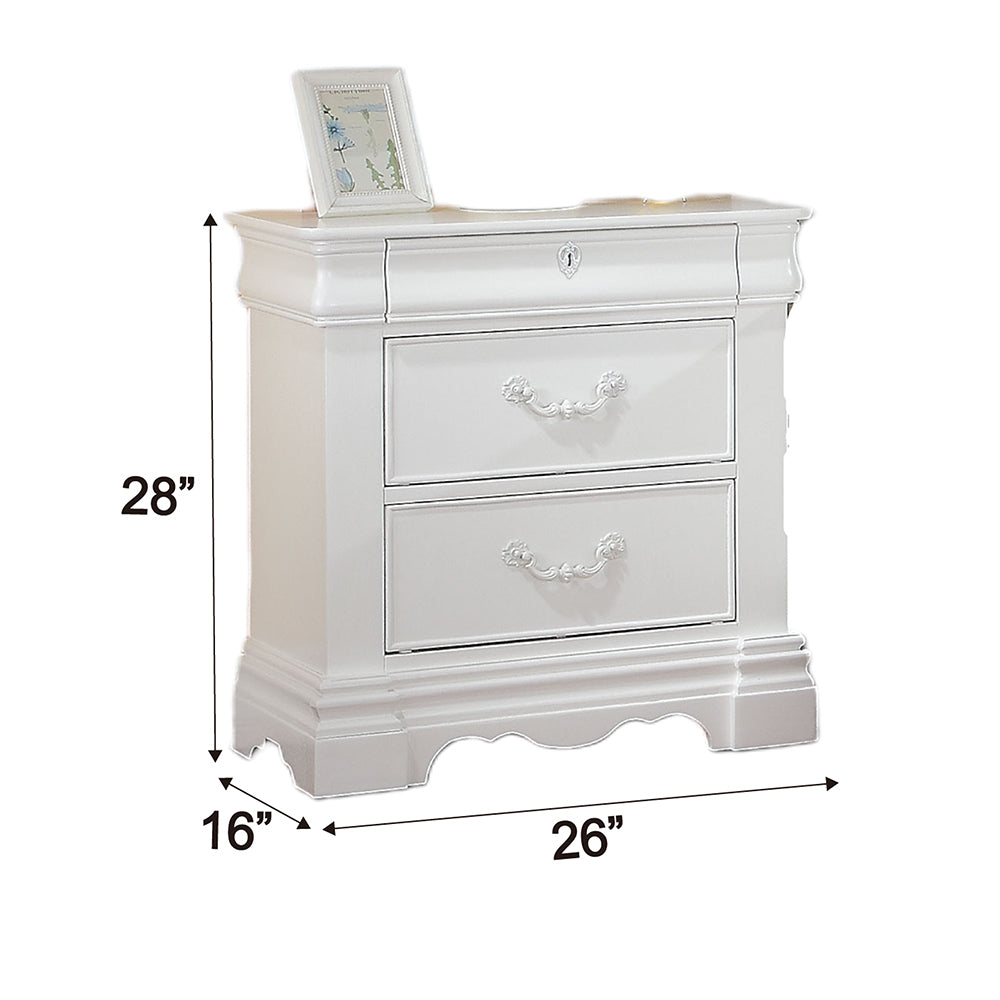 ACME Estrella Nightstand – side view – Lusso Furniture Miami