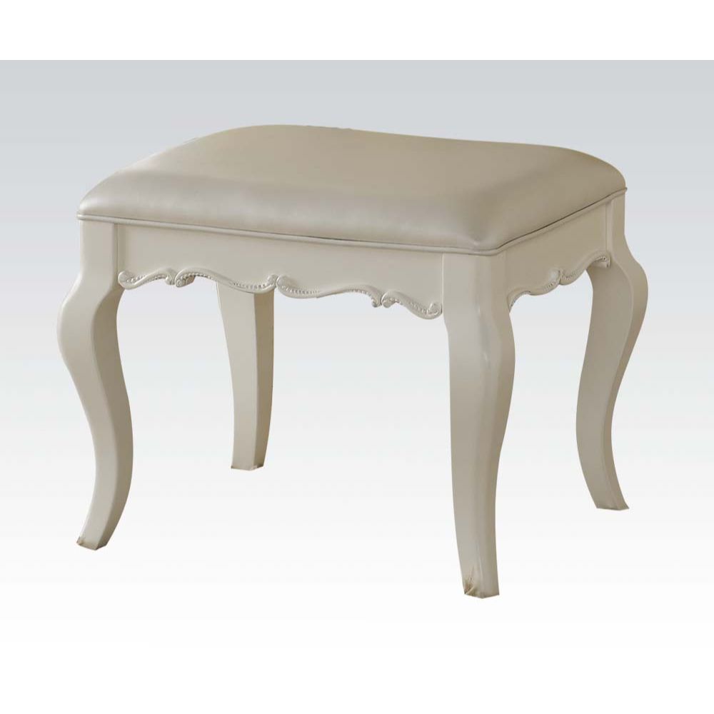 ACME Edalene Vanity Stool – front view – Lusso Furniture Miami