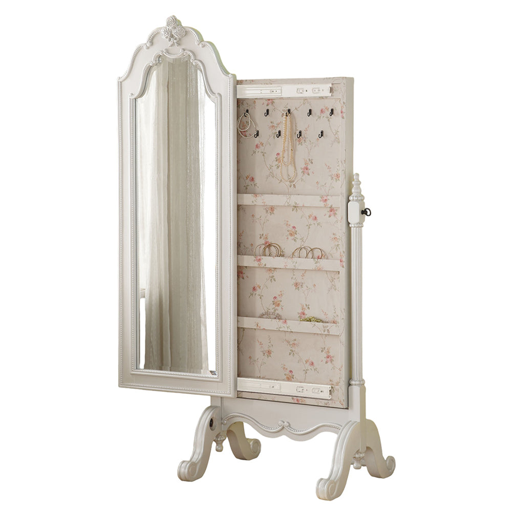 ACME Edalene Jewelry Armoire – angle view – Lusso Furniture Miami