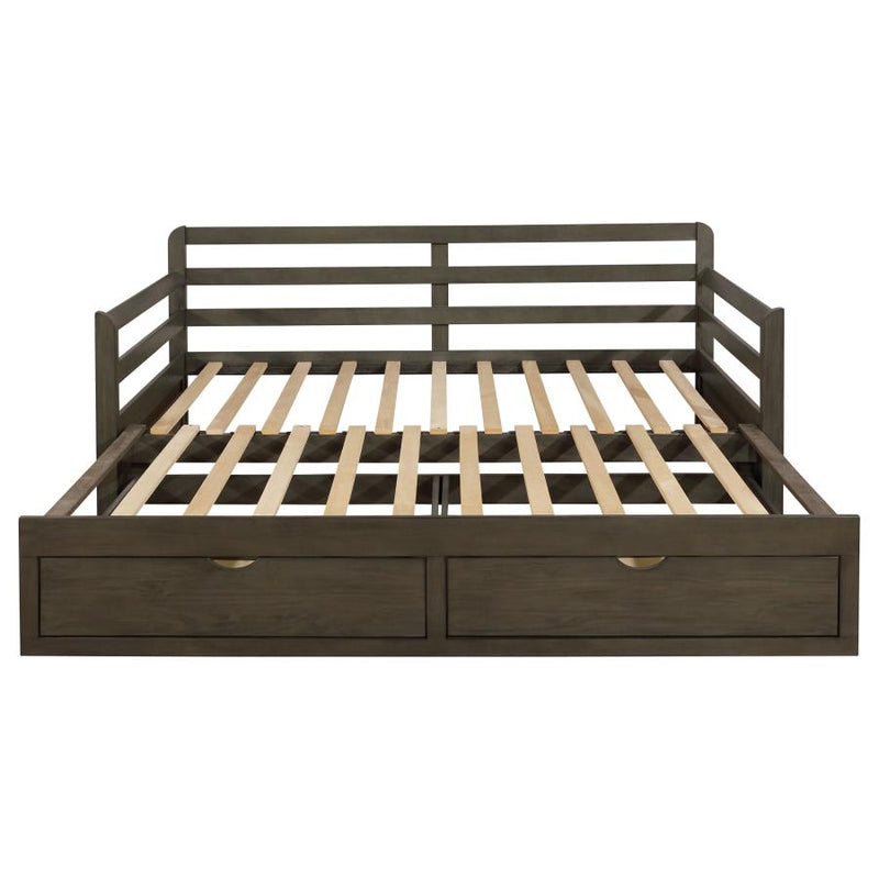 Sorrento 2-drawer Twin XL Daybed with Extension Trundle Grey-zoom-
