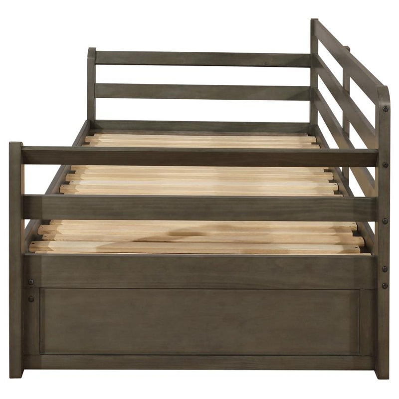 Sorrento 2-drawer Twin XL Daybed with Extension Trundle Grey-zoom-