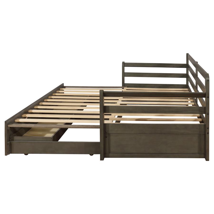 Sorrento 2-drawer Twin XL Daybed with Extension Trundle Grey-zoom-8