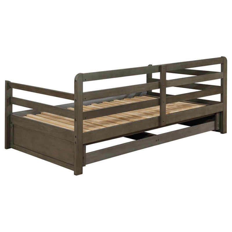 Sorrento 2-drawer Twin XL Daybed with Extension Trundle Grey-zoom-