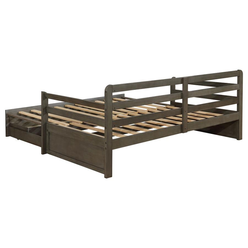 Sorrento 2-drawer Twin XL Daybed with Extension Trundle Grey-zoom-