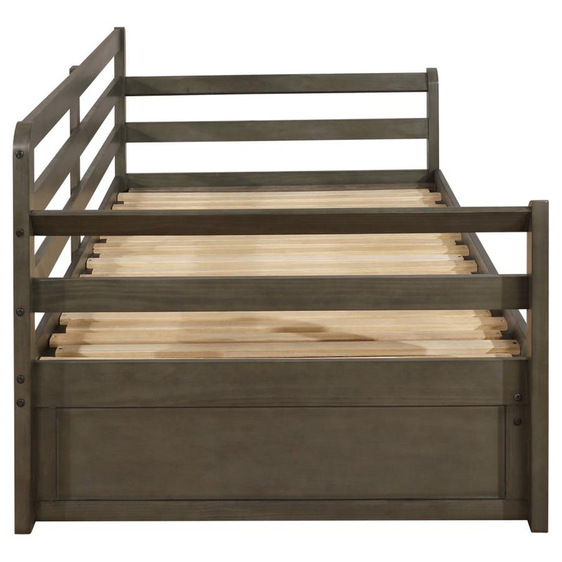 Sorrento 2-drawer Twin XL Daybed with Extension Trundle Grey-zoom-