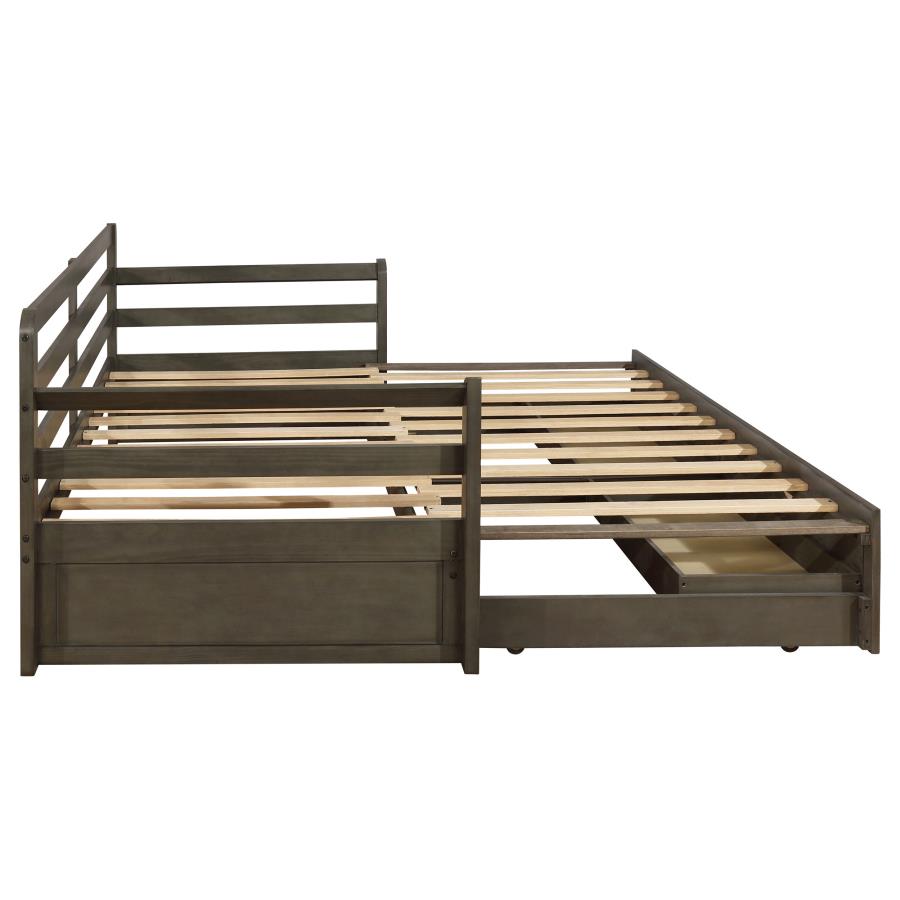 Sorrento 2-drawer Twin XL Daybed with Extension Trundle Grey-zoom-14