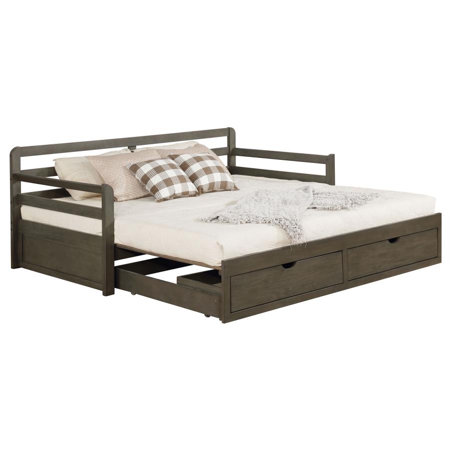 Sorrento 2-drawer Twin XL Daybed with Extension Trundle Grey-16