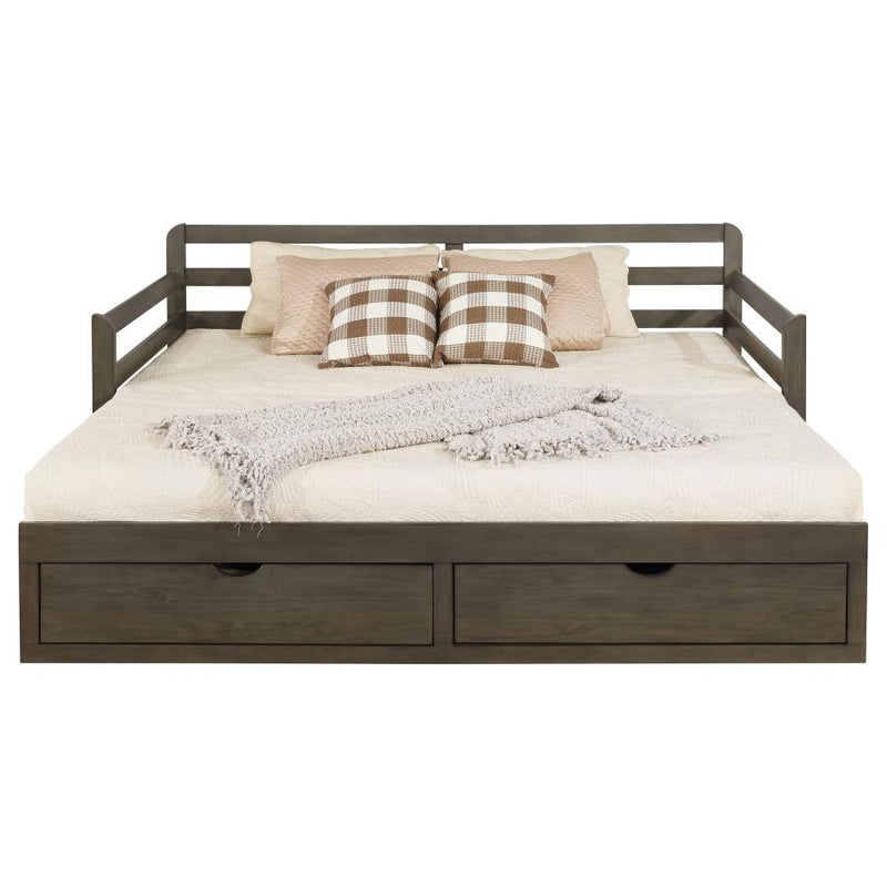 Sorrento 2-drawer Twin XL Daybed with Extension Trundle Grey-zoom-