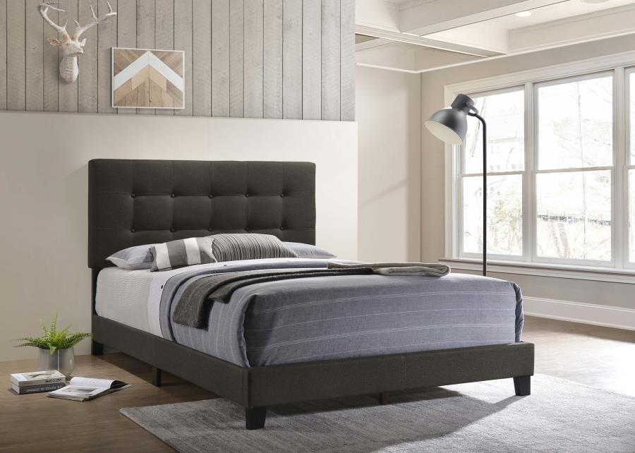 Mapes Upholstered Full Panel Bed Charcoal-zoom-2