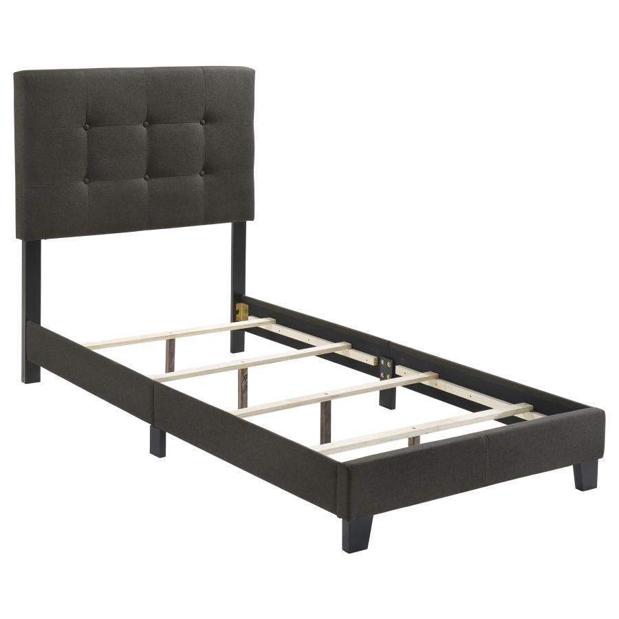 Mapes Upholstered Twin Panel Bed Charcoal-1