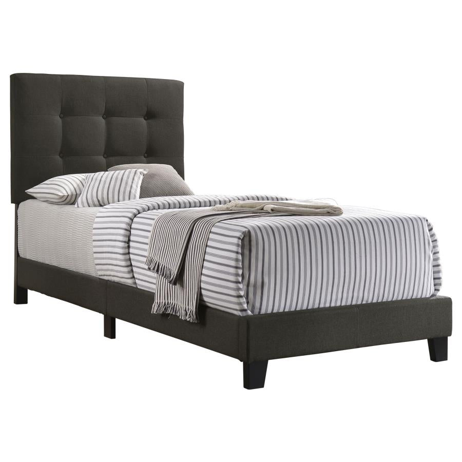Mapes Upholstered Twin Panel Bed Charcoal-zoom-3