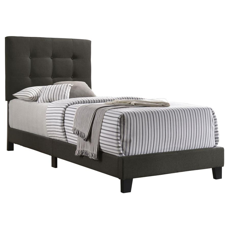 Mapes Upholstered Twin Panel Bed Charcoal-zoom-