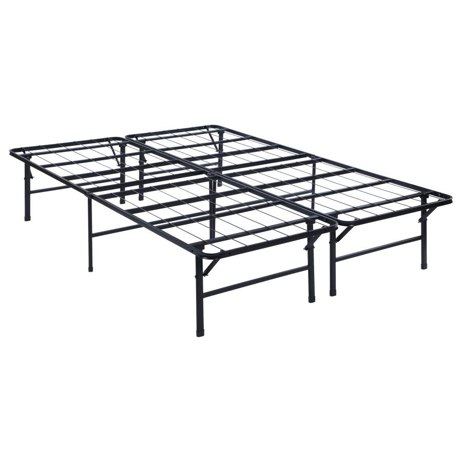 Mabel Metal Eastern King Mattress Support Platform Bed Black-zoom-1