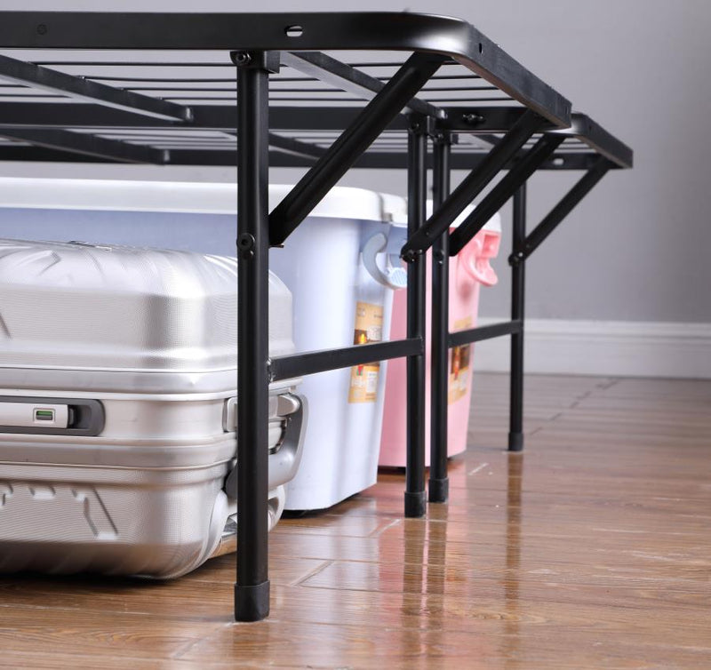 Mabel Metal California King Support Platform Bed Black-zoom-