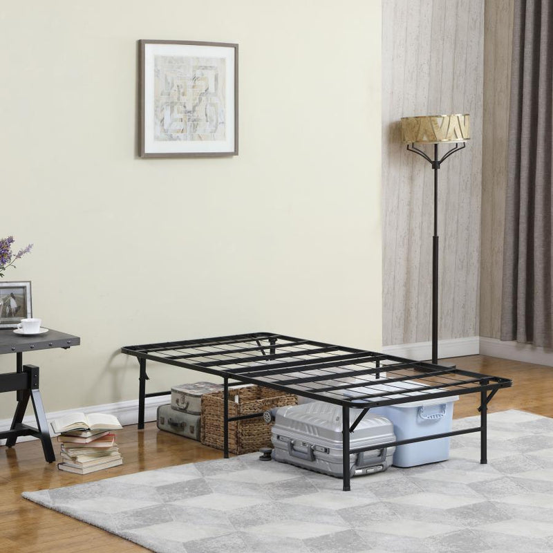 Mabel Metal Twin Mattress Support Platform Bed Black-zoom-
