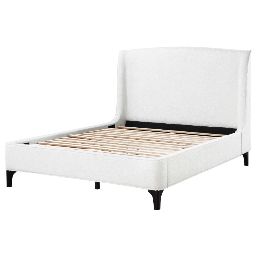 Mosby Upholstered Eastern King Wingback Bed Snow-5