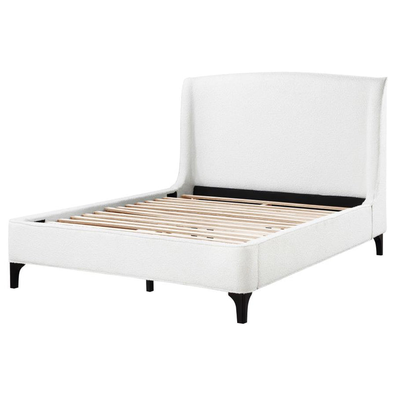 Mosby Upholstered Queen Wingback Bed Snow-zoom-