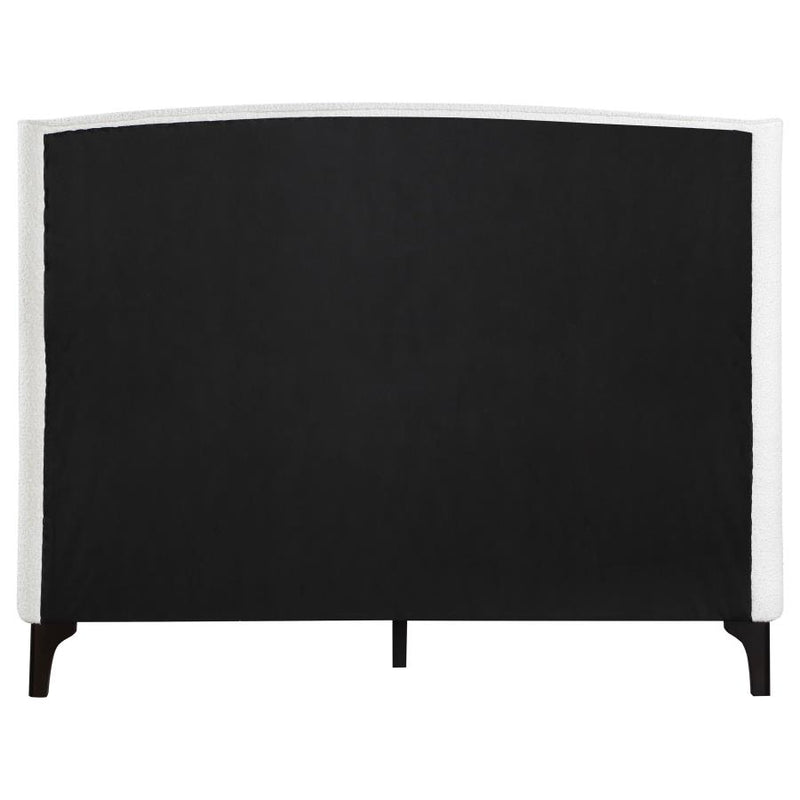 Mosby Upholstered Queen Wingback Bed Snow-zoom-