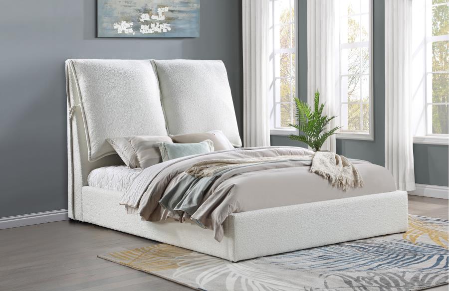 Gwendoline Upholstered Queen Panel Bed White-zoom-2