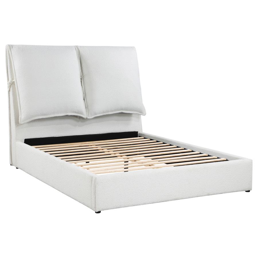 Gwendoline Upholstered Queen Panel Bed White-1