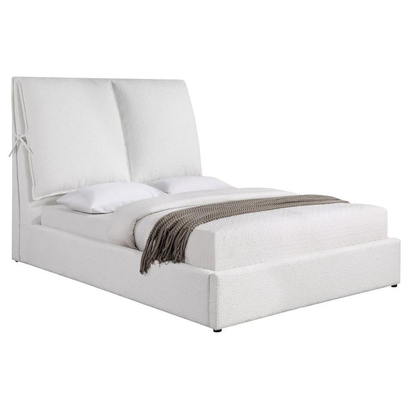 Gwendoline Upholstered Queen Panel Bed White-zoom-