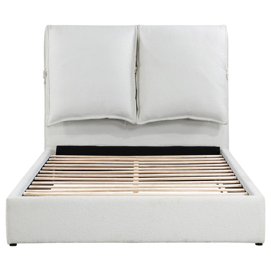 Gwendoline Upholstered Queen Panel Bed White-zoom-4
