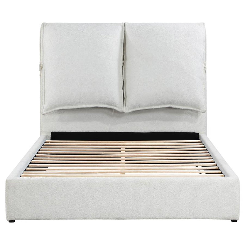 Gwendoline Upholstered Queen Panel Bed White-zoom-